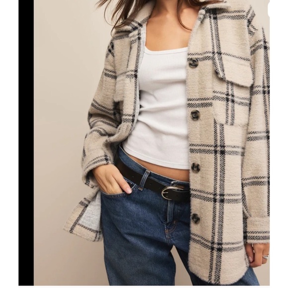 Supply Plaid Tucker Jacket Women XL Crystal Grey Outdoor Hipster Grunge Heavy - Picture 1 of 11